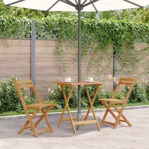 vidaXL Folding Garden Table 60x60x75 cm Solid Acacia Wood