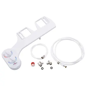 Bidet Toilet Seat Attachment Hot Cold Water Single Nozzle