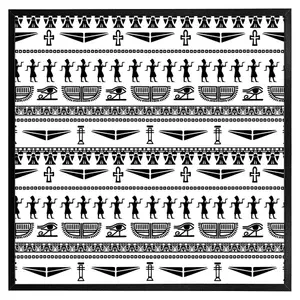 Tribal egyptian art (Picutre Frame) / 30x30" / Black