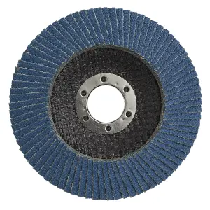 Sealey Flap Disc Zirconium 115mm 22mm Bore 80 Grit Abrasive Flaps FD11580