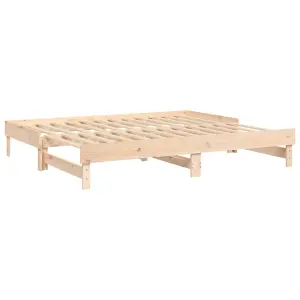 Berkfield Pull-out Day Bed 2x(80x200) cm Solid Wood Pine