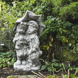 Children under the Umbrella after Harvest Garden Ornament