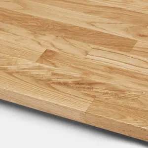 GoodHome 26mm Matt Natural Solid oak Square edge Kitchen Worktop, (L)3000mm