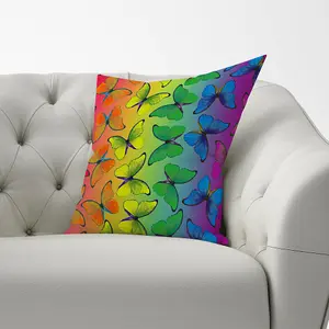 Multicoloured Butterfly Pattern Cushions 60cm x 60cm