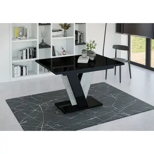 Extendable Dining Table Ameila Gloss Black