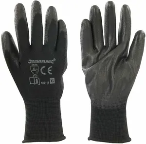 Knitted & Polycoated Mechanics Gloves - Extra Large - Open Backed Gloves