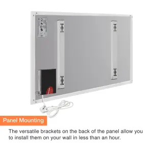 SUNHEAT Mirrorstone 0.58KW - Wall mounted Far Infrared Panel Heater - Energy Efficient