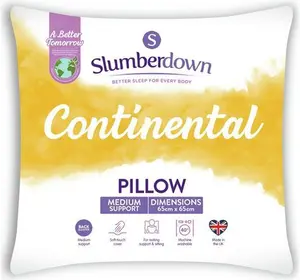 Slumberdown Continental Square Medium Pillow