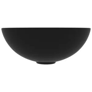 Metro Lane Kranz 280mm L Matt Black Ceramic Circular Sink