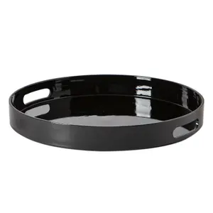 Argon Tableware - Round Serving Tray - 33cm - Black