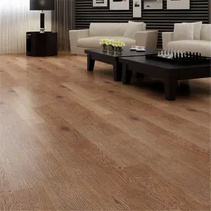 Set of 36 Walnut Effect Wood Grain Self Adhesive PVC Flooring Planks Waterproof Covering 5m²