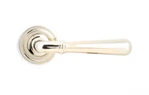 From The Anvil Polished Nickel Newbury Lever on Rose Set (Art Deco) - Unsprung