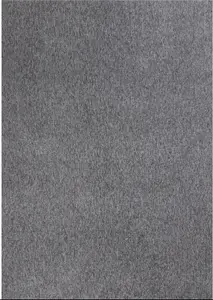 THE RUGS Solid Design Low Pile Living Room Rugs in Grey Flex Collection 1000G