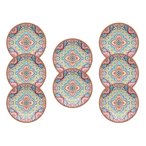 Purely Home Rio Corte Melamine Side Plates - Set of 8