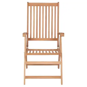 Berkfield Reclining Garden Chairs 4 pcs Solid Teak Wood