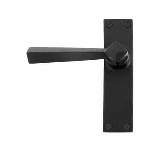 Straight Lever Latch Set (Set of 2) Black