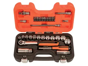 Bahco SL34 SL34 3/8in Drive Socket & Mech Set 34 Piece BAHSL34