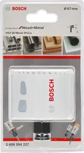 Bosch Holesaw HSS Bi-Metal Quick Release Cutter Bit for Wood/Plastic Hole Saw - 67mm