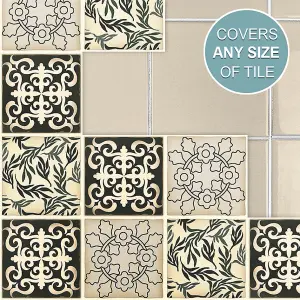 Stick and Go Self Adhesive Stick On Tiles Victoriana 4" x 4" Box of 18 Apply over any tile, or directly on to the wall