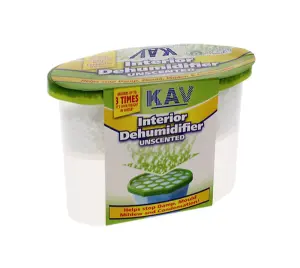 KAV Moisture Absorber Dehumidifier - Mould, Odors with Hydrophilic Crystals - Wardrobe Closet and Basement Dehumidifier