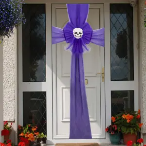 Halloween Door Bow in Purple, Halloween Accessories