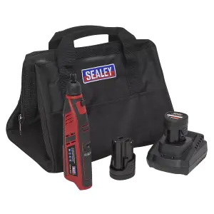 Sealey Cordless Rotary Tool & Engraver Kit 49pc 12V SV12 Series - 2 Batteries + Charger CP1207KIT