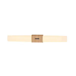 Nordlux Helva Double Basic Indoor Wall Light in Wood Foil (Height) 10.6cm