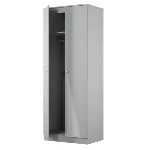 Yarmouth Ready assembled Modern Grey Tall Double Wardrobe (H)1960mm (W)740mm (D)520mm