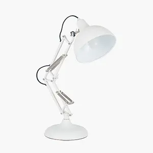 White Angled Task Table Lamp Study Desk Like