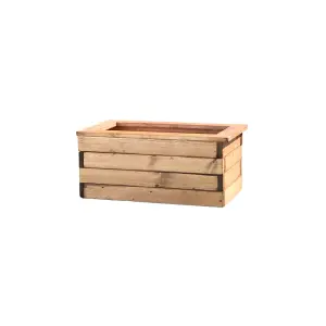 Hand Made 56cm x 34cm Rustic Wooden Small Garden Trough or Flower Bed Planter