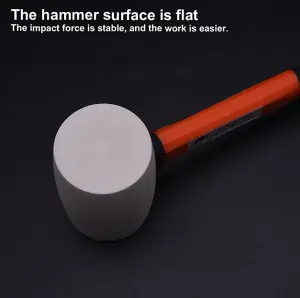 HARDEN 590437, rubber mallet non marking white head fibreglass handle