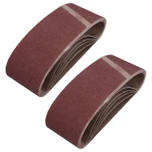 75mm x 457mm 40 Grit Coarse Abrasive Sanding Belt Sander Discs 10 Pack