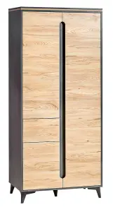 Elegant Storage Solution: Gappa 3-Door Wardrobe, Mountain Ash & Fresco, H1996mm W901mm D520mm