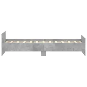 Berkfield Bed Frame Concrete Grey 90x190 cm Engineered Wood