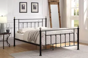 Harpenden Black Metal Small Double Bed Frame 4ft