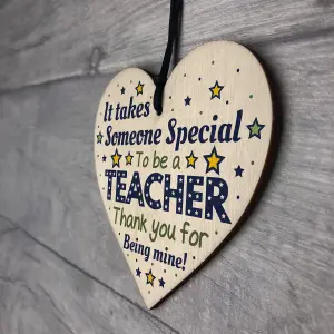 Red Ocean Special Teacher Gifts Teacher Thank You Gifts Handmade Wooden Heart Sign Leaving School Nursery Present