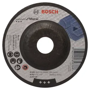 Bosch Professional Metal Grinding Disc with Depressed Centre A 24 P BF - 115mm x 22.23mm x 6.0mm