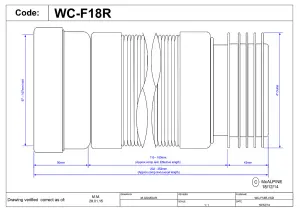 McAlpine WC-F18R 97-107mm Inlet x 4"/110mm Outlet Flexible WC Connector