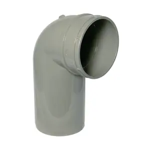 FloPlast Solvent Weld Soil 90 Degree Spigot Bend Grey Single Socket SS168GR