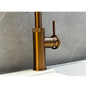 Liquida LB416CP Industrial Style Single Lever Copper Kitchen Mixer Tap