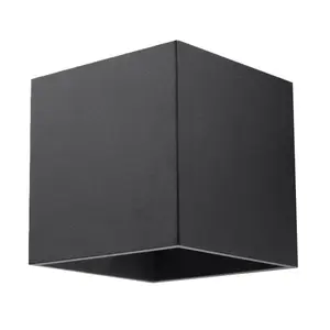 Quad Aluminium Black 1 Light Classic Wall Light