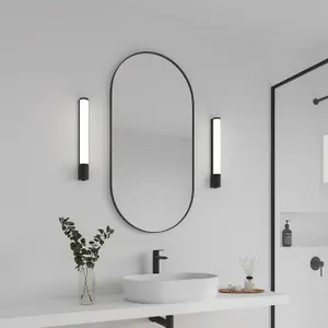 Nordlux Malaika 49 Indoor Bathroom Wall Light in Black (Height) 7cm