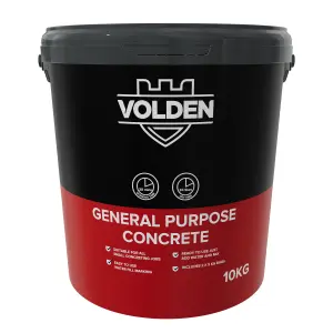 Volden General Purpose Concrete, 10kg Tub - Requires mixing before use