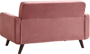 Clarence 2-Seater Sofa In Blush Pink Velvet - Daals - Sofas