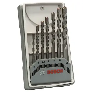 Bosch Professional CYL-3 7-Piece Concrete Drill Bit Set (4, 5, 5.5, 6, 7, 8, 10 mm)