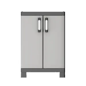 Form Links 2 shelf Black & grey Short Utility Storage cabinet