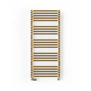 Alex Brass Heated Towel Rail 114cm H  x 50cm W x 12cm D