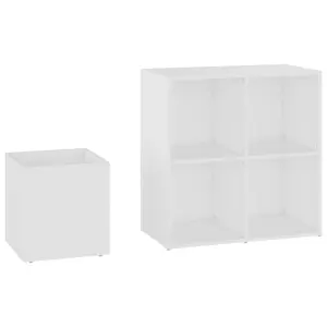 Berkfield Hall Shoe Cabinet White 105x35.5x70 cm Engineered Wood