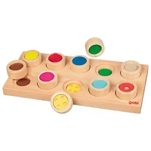 Goki Feel-A-Pair Memory Wooden Puzzle Matching Game