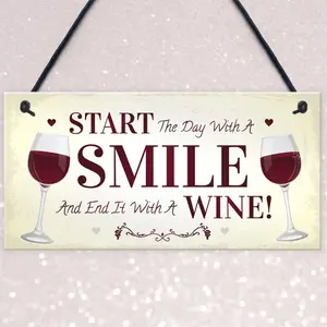 Funny Wine Gift Hanging Kitchen Bar Plaque Wine Lover Gift Gift For Friend